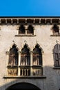 A view of the ornate window ofPalazzo Cavalli in Piazza dellÃÆÃâÃâÃÂ¢ÃÆÃÂ¢ÃÂ¢Ã¢âÂ¬ÃÂ¡ÃâÃÂ¬ÃÆÃÂ¢ÃÂ¢Ã¢âÂ¬ÃÂ¾ÃâÃÂ¢Antenna, Soave